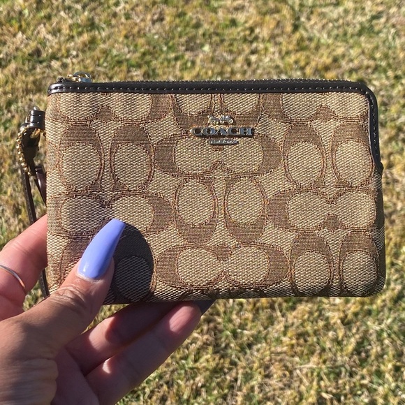 Coach Handbags - COACH signature wristlet , NWT
